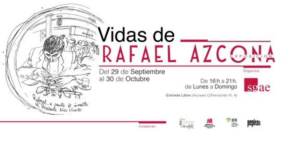 Cartel de la exposición 'Vidas de Rafael Azcona'