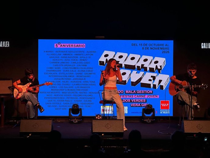 El grupo Amanda durante la presentación de la V edición de Radar Joven.