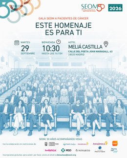 Fundación CRIS, Ana Rosa Quintana y Borja Semper serán homenajeados en el 50 aniversario de SEOM.