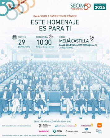 Fundación CRIS, Ana Rosa Quintana y Borja Semper serán homenajeados en el 50 aniversario de SEOM.