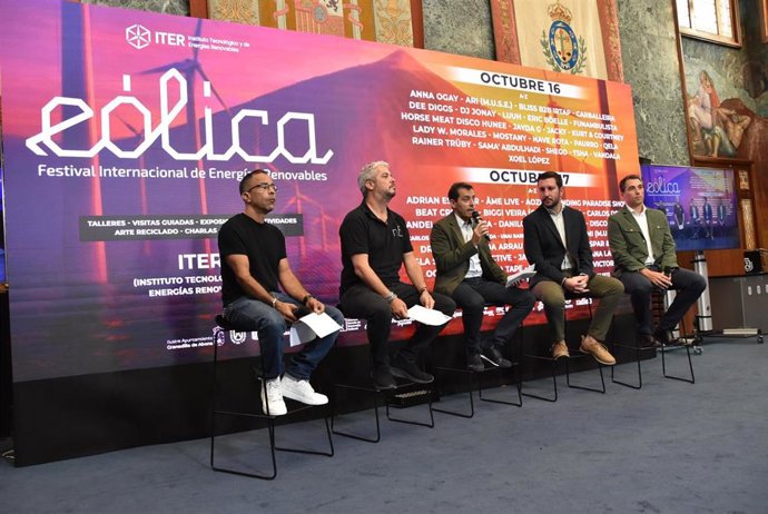 Presentación del festival 'Eólica', en Santa Cruz de Tenerife