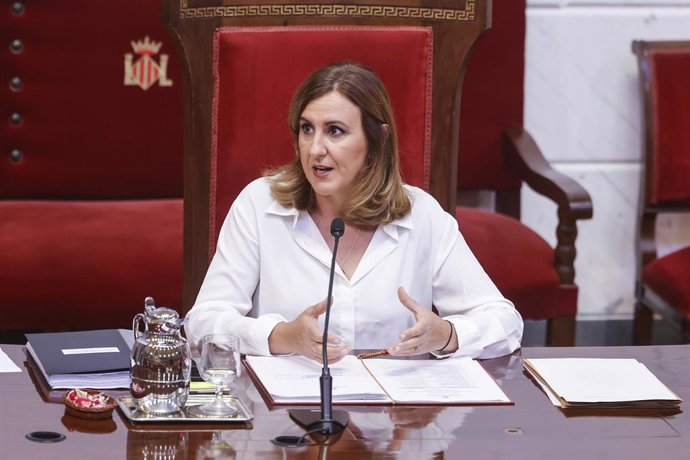 L'alcaldessa de València, María José Catalá, durant el debat de l'estat de la ciutat, en l'Ajuntament de València, a 17 de setembre del 2026, a València, Comunitat Valenciana (Espanya). 