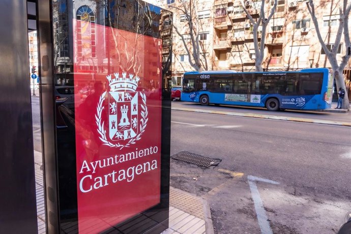 Parada de autobús en Cartagena