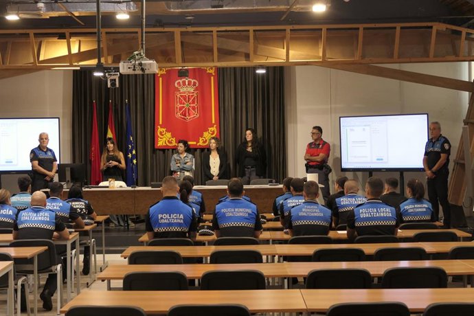Participantes en el curso de ingreso de Policías de Navarra.