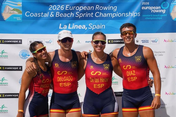 Un podio en el Campeonato de Europa de remo de mar.