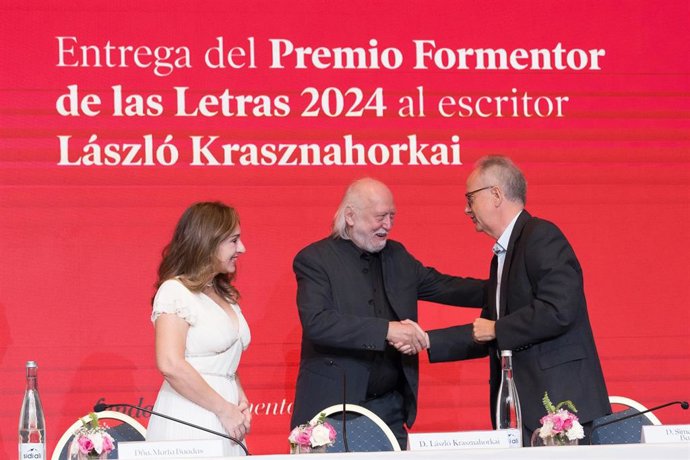 Archivo - Entrega del Premio Formentor al escritor László Krasznahorkai en 2024