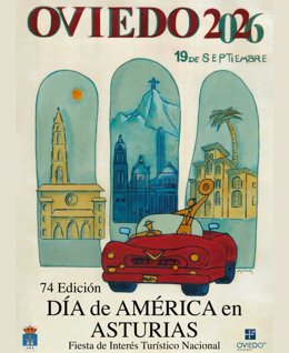 Cartel del Desfile del Día de América en Asturias 2026