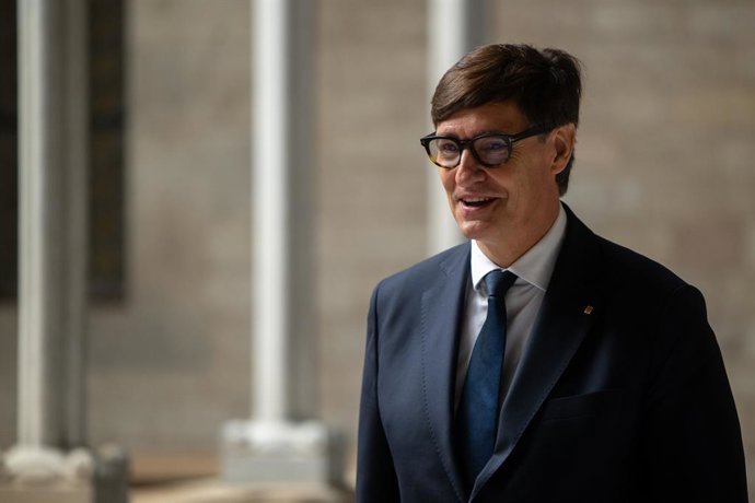 El president de la Generalitat de Catalunya, Salvador Illa, després d'una reunió, en el Palau de la Generalitat de Catalunya, a 18 de setembre de 2026, a Barcelona, Catalunya (Espanya).