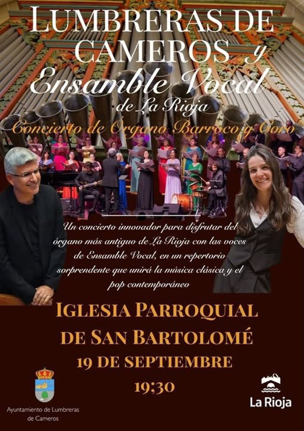 El órgano más antiguo de La Rioja sonará este sábado en un concierto en Lumbreras de Cameros