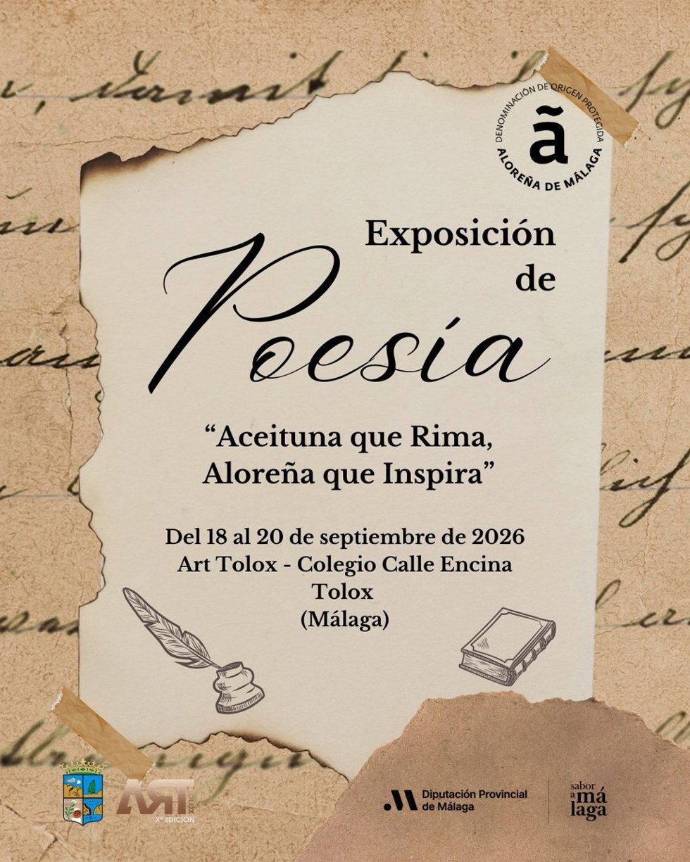 La muestra itinerante de poesías 'Aceituna que rima, Aloreña que inspira' llega a Art Tolox.