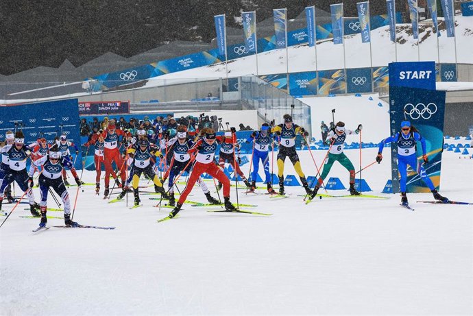 Archivo - Prueba de biatlón en los Juegos Olímpicos de Invierno de Milán-Cortina 2026