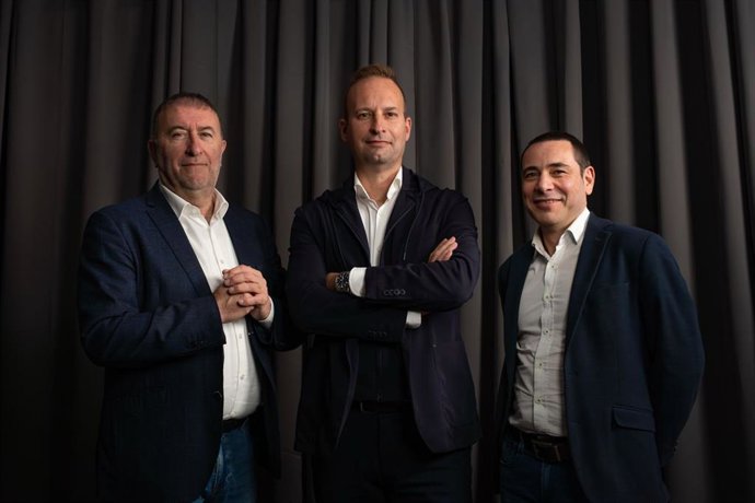 Els fundadors de Nodus Albert Pijuan, Quirze Salomó i Albert d'Anta.