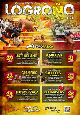 Logroño se prepara para seis mañanas de emoción, tradición y espectáculo con las vaquillas de San Mateo
