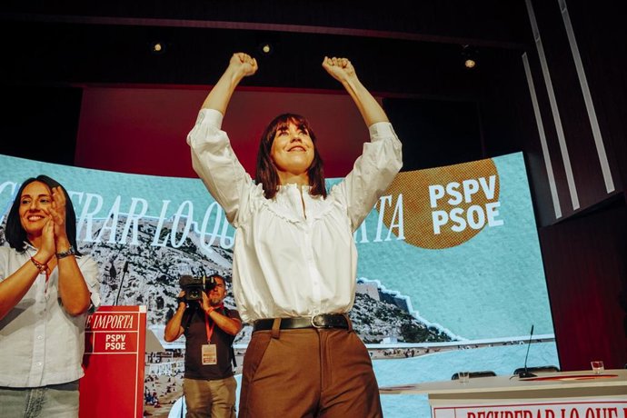 Imagen de Diana Morant este sábado durante la Conferencia Política del PSPV-PSOE en la Universidad de Alicante (UA)