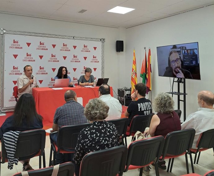 La Coordinadora de Izquierda Unida de Aragón, máximo órgano de decisión entre asambleas, se ha reunido este sábado.