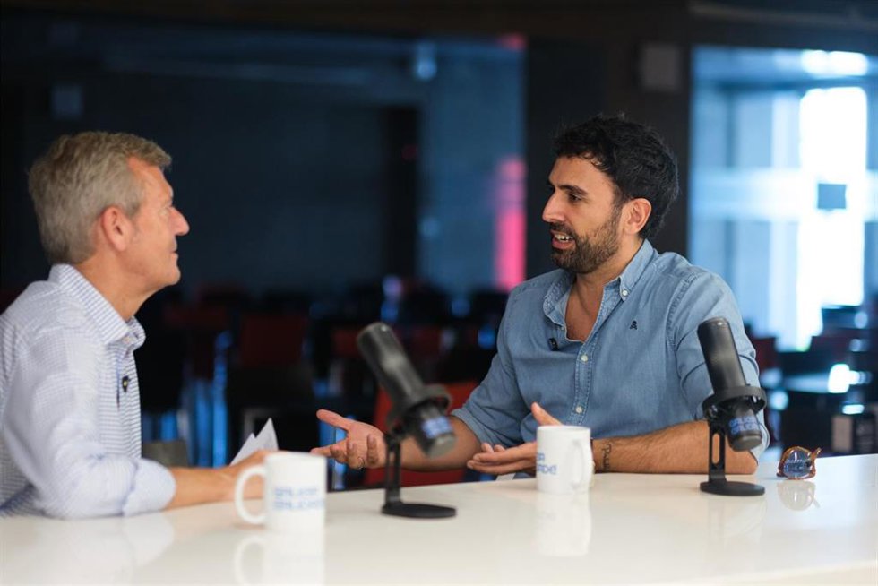 Rueda, durante la entrevista con Álex Fidalgo.