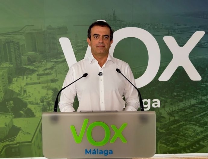El presidente de Vox Málaga, Antonio Sevilla, en una foto de archivo.