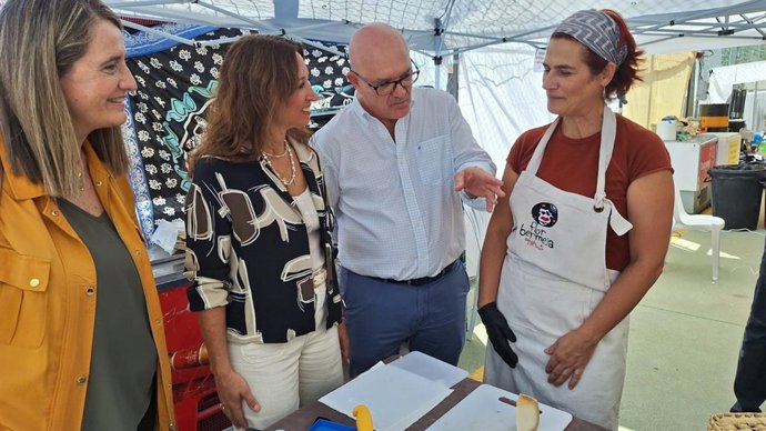 La delegada del Gobierno de la Junta de Andalucía en Málaga, Patricia Navarro, en la Fiesta de la Cabra Malagueña en la localidad malagueña de Casabermeja.