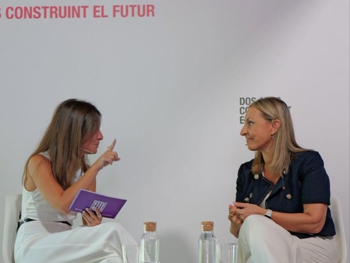 La consellera d'Igualtat i Feminisme de la Generalitat, Eva Menor, durant l'acte