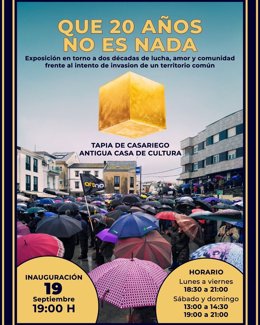 Cartel de la exposición 'Que 20 años no es nada' en Tapia de Casariego