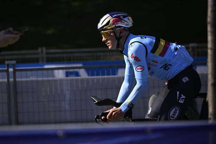 September 19, 2026, Montreal, Canada: Belgian Remco Evenepoel pictured during a training before the cycling World Championship, in Montreal, Canada, Saturday 19 September 2026. The UCI road world championships are taking place from 20 to 27 September, in 