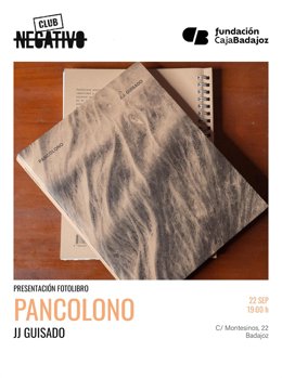 Cartel de la presentación de 'Pancolono' de JJ Guisado en Badajoz el 22 de septiembre de 2026.