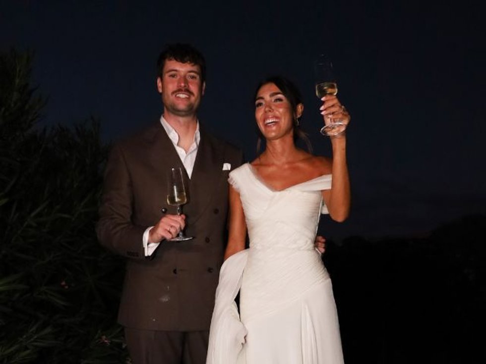 Anna Padilla y Mario Cristóbal tras darse el 'sí quiero'