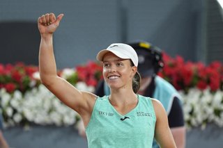 Archivo - Kaitlin Quevedo of Spain reacts after winning against Venus Williams of USA during the Mutua Madrid Open 2026, ATP Masters 1000 and WTA 1000, at La Caja Magica on April 21, 2026 in Madrid, Spain.