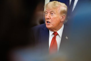 September 18, 2026, Washington, District Of Columbia, USA: United States President Donald J Trump answers questions from reporters after announcing new "most favored nation" pricing for some drugs in the Oval Office at the White House on September 18, 202