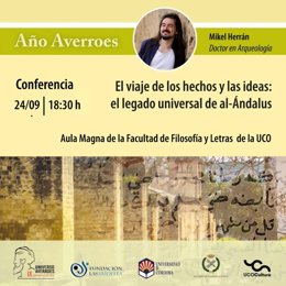 Cartel de la conferencia de Mikel Herrán en la Universidad de Córdoba.
