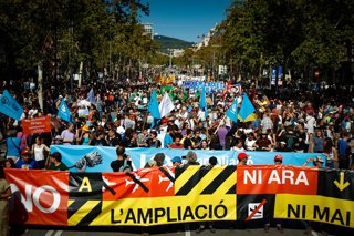 La manifestació a Barcelona