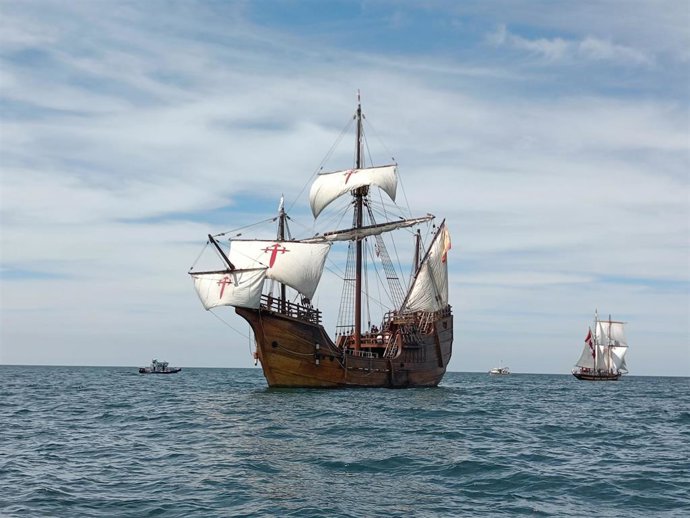 Archivo - La réplica de la nao Santa María recala del miércoles al 19 de octubre en San Sebastián