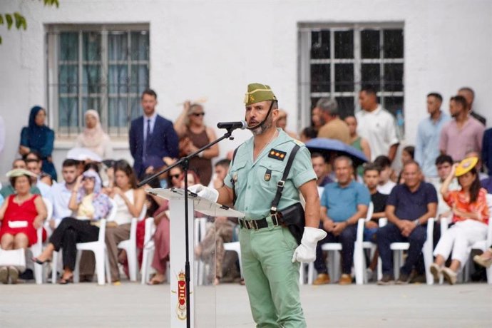 El coronel jefe de La Legión en Melilla en su discurso.