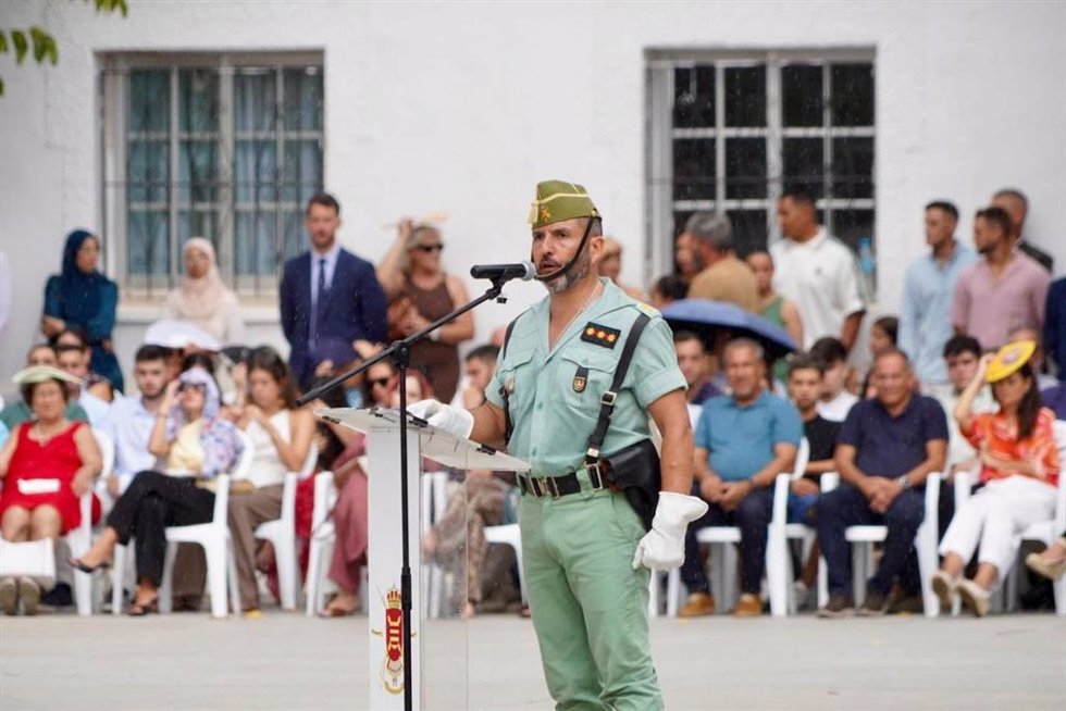 El coronel jefe de La Legión en Melilla en su discurso.