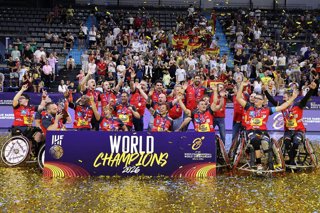 España, campeona del mundo en balonmano en silla de ruedas.