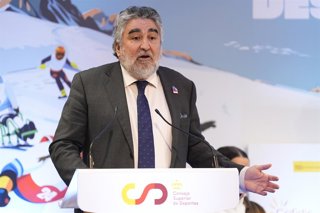 Archivo - Jose Manuel Rodriguez Uribes, President of Superior Sports Council CSD, during the reception of the Spanish athletes who participated in the Milano–Cortina 2026 Winter Paralympic Games, held at the headquarters of the Higher Sports Council (CSD)