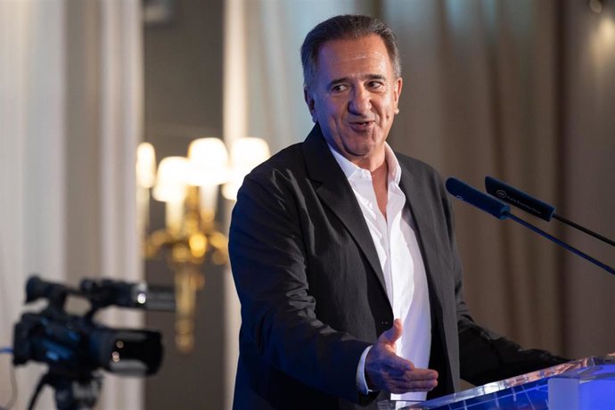 El consejero delegado de La Séptima, José Miguel Contreras, durante un desayuno informativo del Foro de la Nueva Comunicación (NEF), a 21 de septiembre de 2026, en Madrid (España).