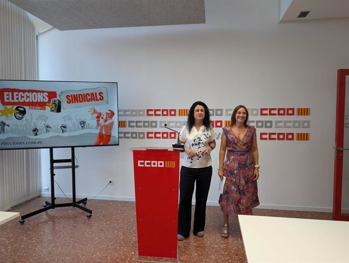 La secretaria general de CCOO PV, Ana García, y la secretaria de Elecciones Sindicales de CCOO PV, Nuria Lázaro