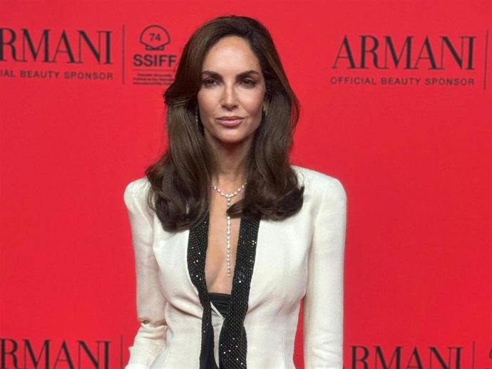 Eugenia Silva en la fiesta que Armani Beauty ha celebrado en el marco del Festival de Cine de San Sebastián