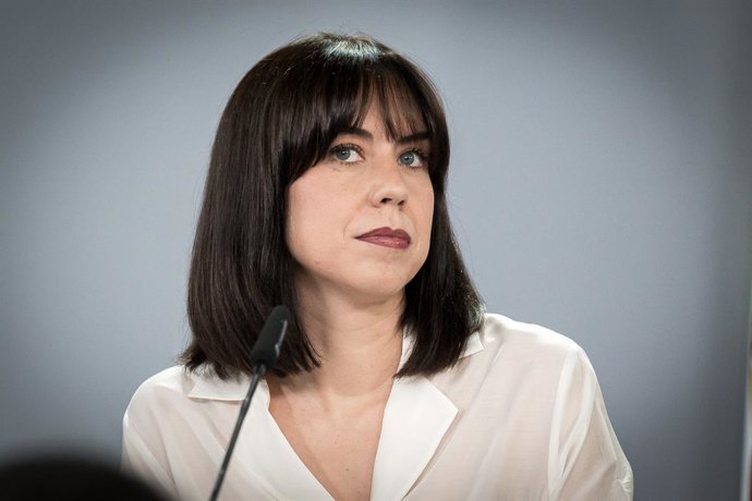 La ministra de Ciència, Innovació i Universitats, Diana Morant, durant la roda de premsa després del Consell de Ministres, en el Palau de la Moncloa, a 15 de setembre del 2026, a Madrid (Espanya). 