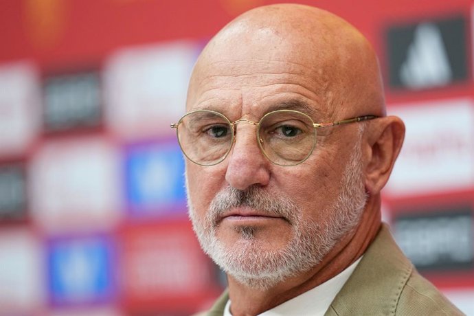 Luis de la Fuente, head coach of Spain, attends a press conference to announce the squad list ahead of the UEFA Nations League 2026/27 matches against Croatia, England and Czech Republic on September 18, 2026, in Las Rozas, Madrid, Spain.