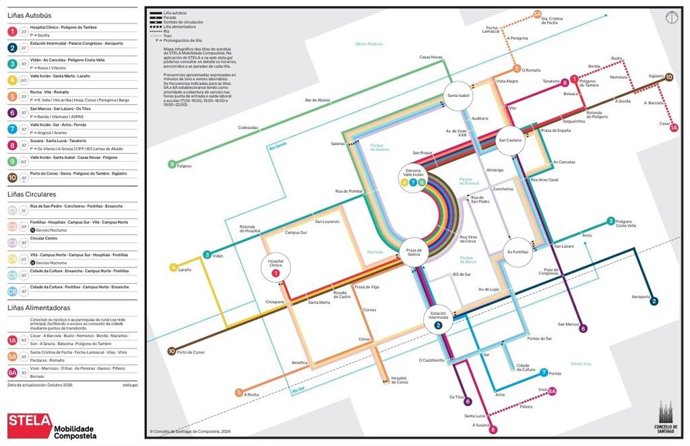 Mapa de las nuevas líneas de Santiago