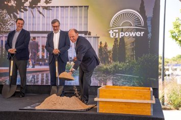Archivo - Primera piedra de la filial TR Power