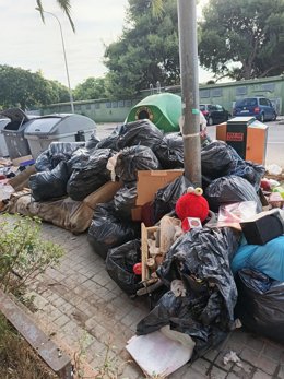 Imagen de las bolsas en la calle