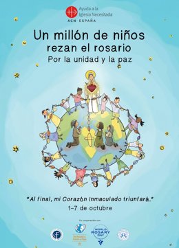 Cartel de la iniciativa 'Un millón de niños rezan el rosario'.