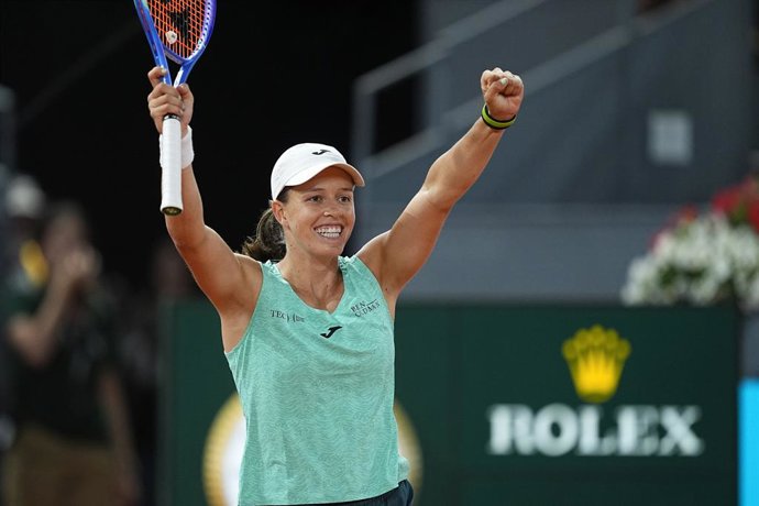 Archivo - Arquivo - Kaitlin Quevedo, da Espanha, comemora após vencer Venus Williams, dos EUA, durante o Mutua Madrid Open 2026, torneio da ATP Masters 1000 e da WTA 1000, na La Caja Mágica, em 21 de abril de 2026, em Madri, Espanha.
