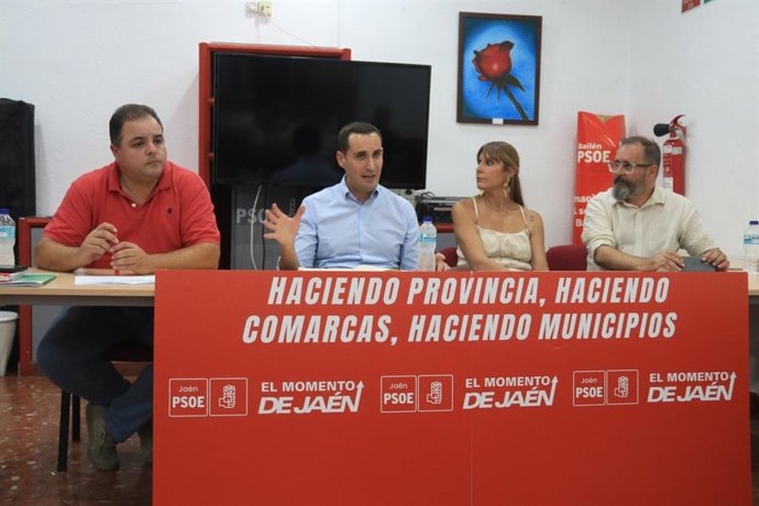 El secretario general del PSOE de Jaén, Juan Latorre, en el Comité Comarcal Noroeste.