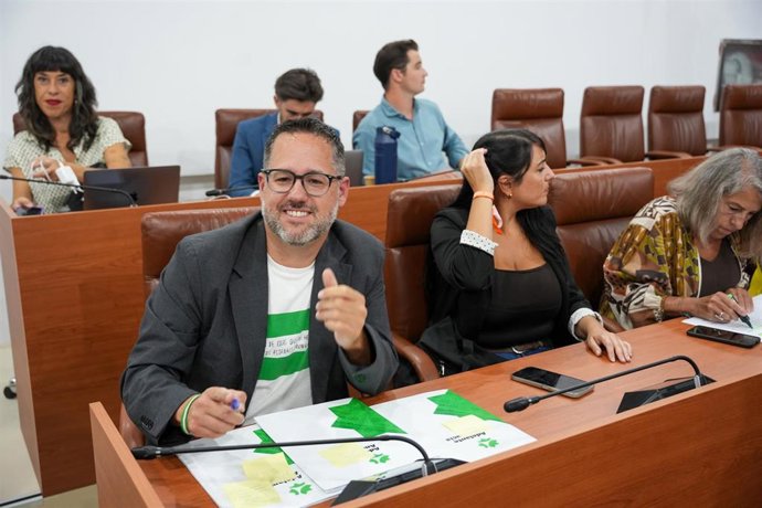 El portavoz de Adelante Andalucía, José Ignacio García, en el Pleno del Parlamento andaluz. A 16 de septiembre de 2026, en Sevilla. (Foto de archivo). 