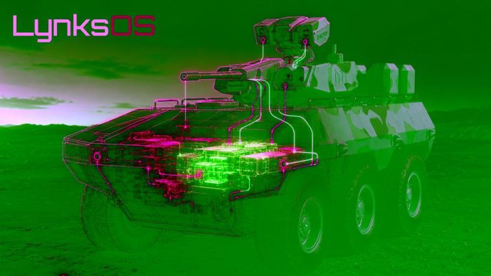 Recreación de LynksOS integrado en el blindado terrestre autónomo TAURUS.