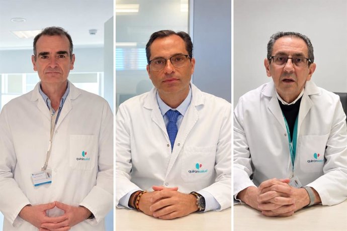 Los doctores de Quirónsalud Carlos OConnor, Romero Imbroda e Ignacio García.